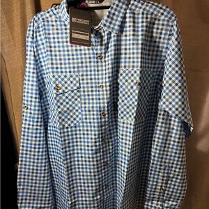 Freedom Foundry Blue Plaid Men's Casual Shirt